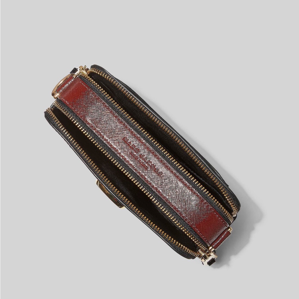 Marc Jacobs The Snapshot Leather Bag Red Black - Picture 6 of 12